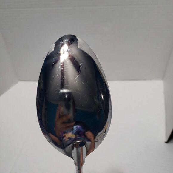 EKCO SERVING SPOON U.S.A. STAINLESS STEEL FAUX WOOD HANDLE VINTAGE - Picture 4 of 7